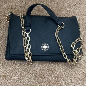Tory Burch Black and Gold Crossbody Bag